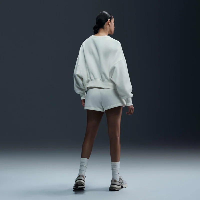 Nike White Women's Sportswear Phoenix Fleece Sweatshirt for Women | Best Price UAE