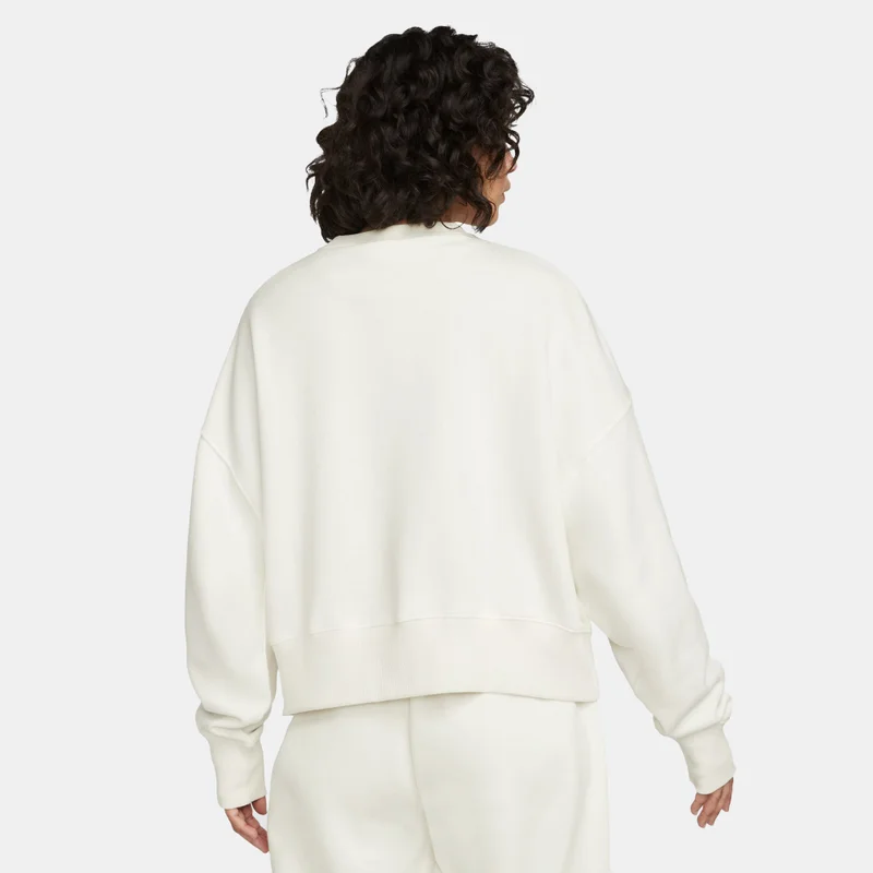 Nike White Women's Sportswear Phoenix Fleece Sweatshirt for Women | Best Price UAE