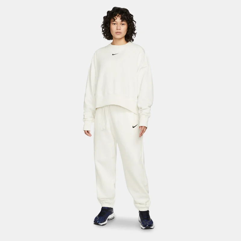 Nike White Women's Sportswear Phoenix Fleece Sweatshirt for Women | Best Price UAE