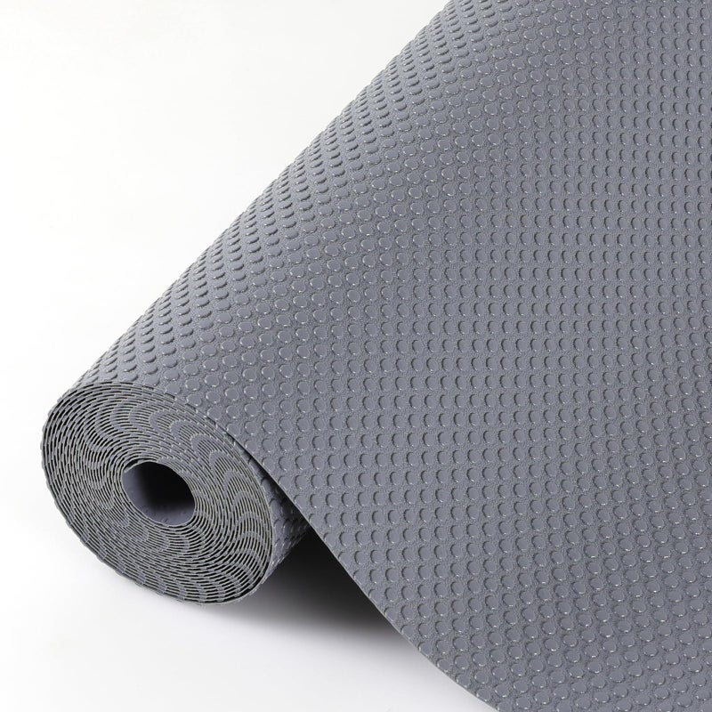 Drawer Liners Hersvin 60cmx500cm Kitchen Shelf Liner EVA NonSlip NonAdhesive Waterproof Washable Cupboard Cabinet Liner Refridge Locker AntiSlip Mats Sink Protector for Home Office Dark GrayDot