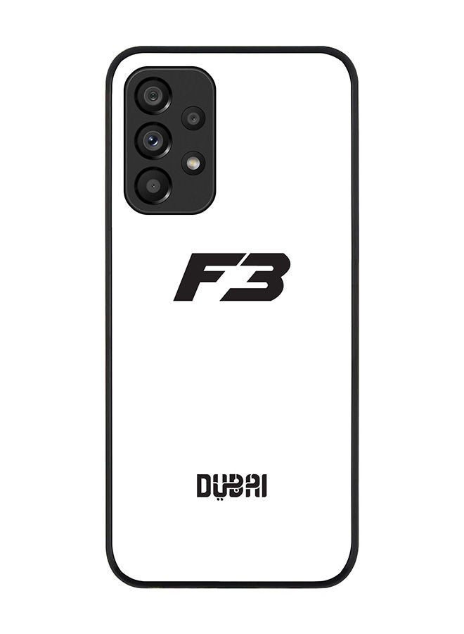 Stylizedd Rugged Black edge case for Samsung Galaxy A33 5G Slim fit Soft Case Flexible Rubber Edges Anti Drop TPU Gel Thin Cover -  Faz3 Dubai White - Image 1