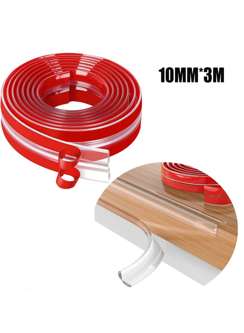Baby Protection, Upgraded Seamless, Edge Protection Pvc 100% Transparent Silicone, Children'S Soft Corner Protector For Child Safety, Children'S Drawer Furniture Cabinet Bumper (3M * 1 CM (Width)), Length Approximately 9.84 Feet - Image 1