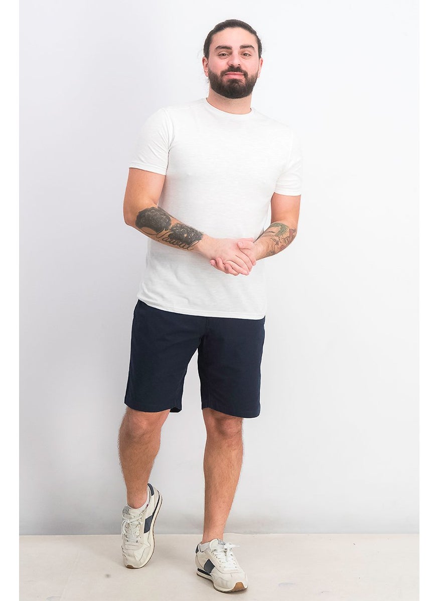 Company Eighty One - Men Crew Neck Short Sleeves Plain T-shirt, White - Image 1