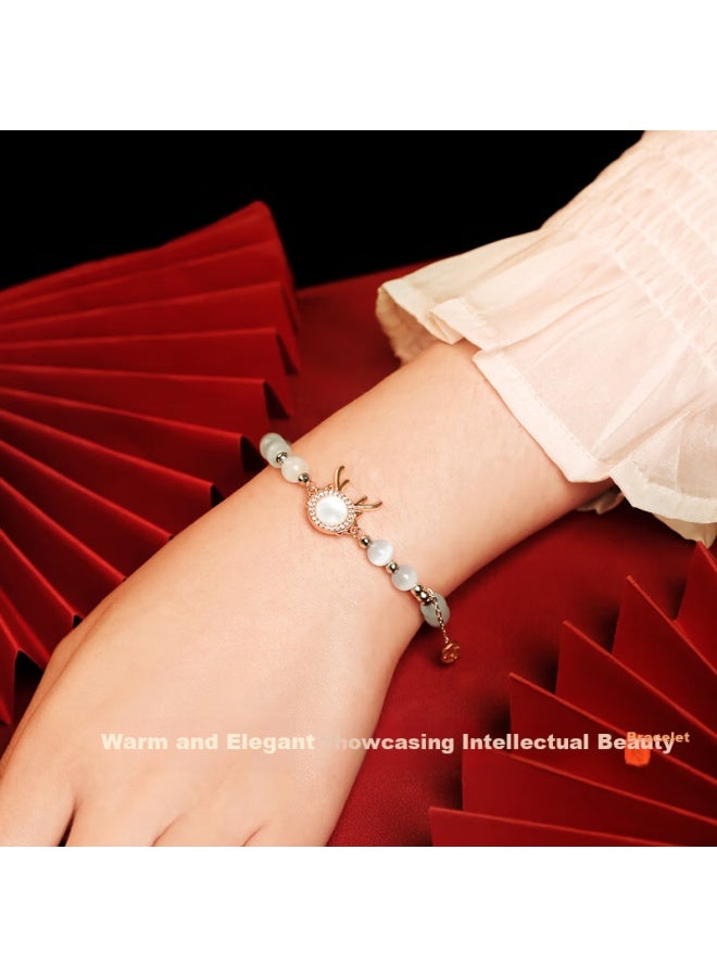 Manhe S925 Silver Bracelet Women's Hetian Jade Bracelet Zodiac Dragon Year elry Birthday Gift For Wife And Female Friends - Image 5