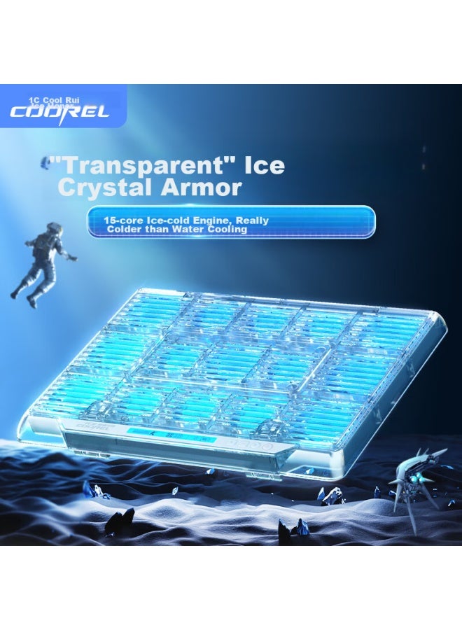 ICE COOREL Cooler Master Notepal Q9 Laptop Cooling Pad With Adjustable Fan Speed, High Airflow Cooling Pad For Gaming Laptops, Compatible With Lenovo, Dell, Alienware, Lenovo Legion, Asus, And More - Image 1
