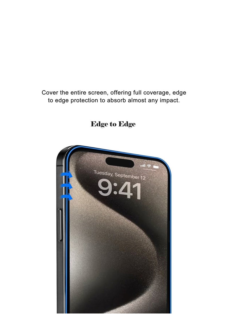 Techie Full Cover 9H Hardness Matte Ceramic  Screen Protector for Apple iPhone 15 – Anti Burst Anti Scratch Anti Fingerprint