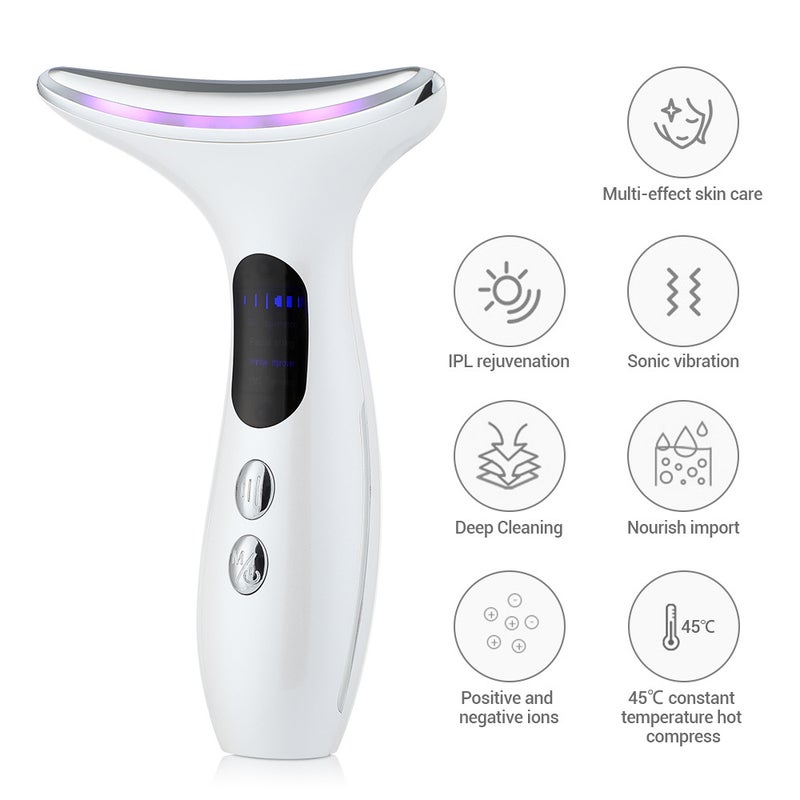 Neck Massager Neck Pattern Neck Pattern Artifact Ems Micro-Current Color Light Massager - Image 4