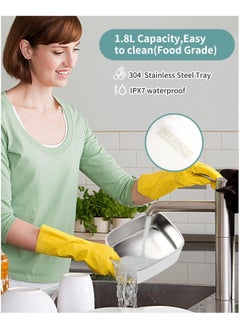 Generic صندوق غداء، صندوق غداء كهربائي بينتو، صندوق غداء ساخن 1.8 لتر 70 وات صندوق غداء كهربائي 3 في 1 لسيارة شاحنة مكتب العمل وعاء ساخن مع حقيبة غداء معزولة وأدوات مائدة من الفولاذ المقاوم للصدأ (24 فولت)  - Image 4