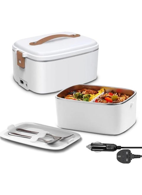 Lunch Box,Electric Lunch Bento Box,Heated Lunch Box 1.8L 70W Electric Lunch Box 3 in 1 for Car Truck Office Work Heated Bowl with Insulated Lunch Bag and Stainless Steel Cutlery (24V)