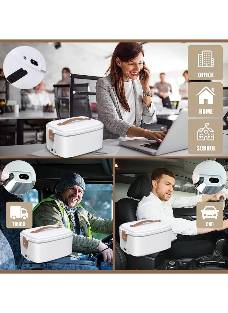 Generic - Lunch Box,Electric Lunch Bento Box,Heated Lunch Box 1.8L 70W Electric Lunch Box 3 in 1 for Car Truck Office Work Heated Bowl with Insulated Lunch Bag and Stainless Steel Cutlery (24V) - Image 1