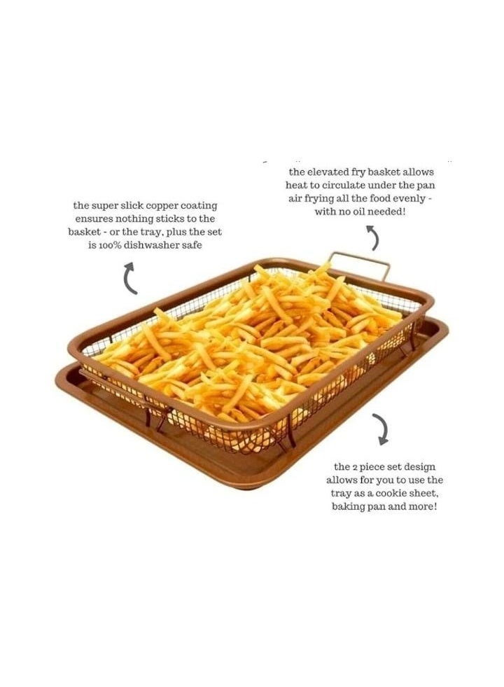 2-piece non-stick oven-baking tray set, brown - Image 5