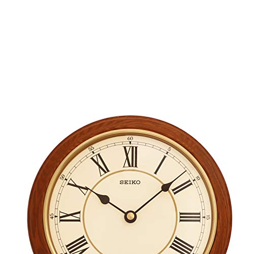Seiko Decorative Vertical Wooden Analog Brown Roman Figure Pendulum Wall Clock (Size: 21.5 x 7.5 x 51 CM | Weight: 1150 gram | Color: Brown) - Image 2