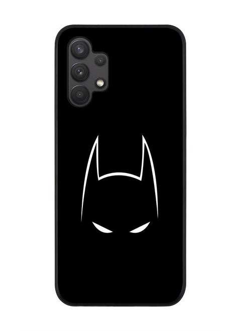 Rugged Black edge case for Samsung Galaxy A32 (LTE/4G) Slim fit Soft Case Flexible Rubber Edges Anti Drop TPU Gel Thin Cover - Sneaky Bat