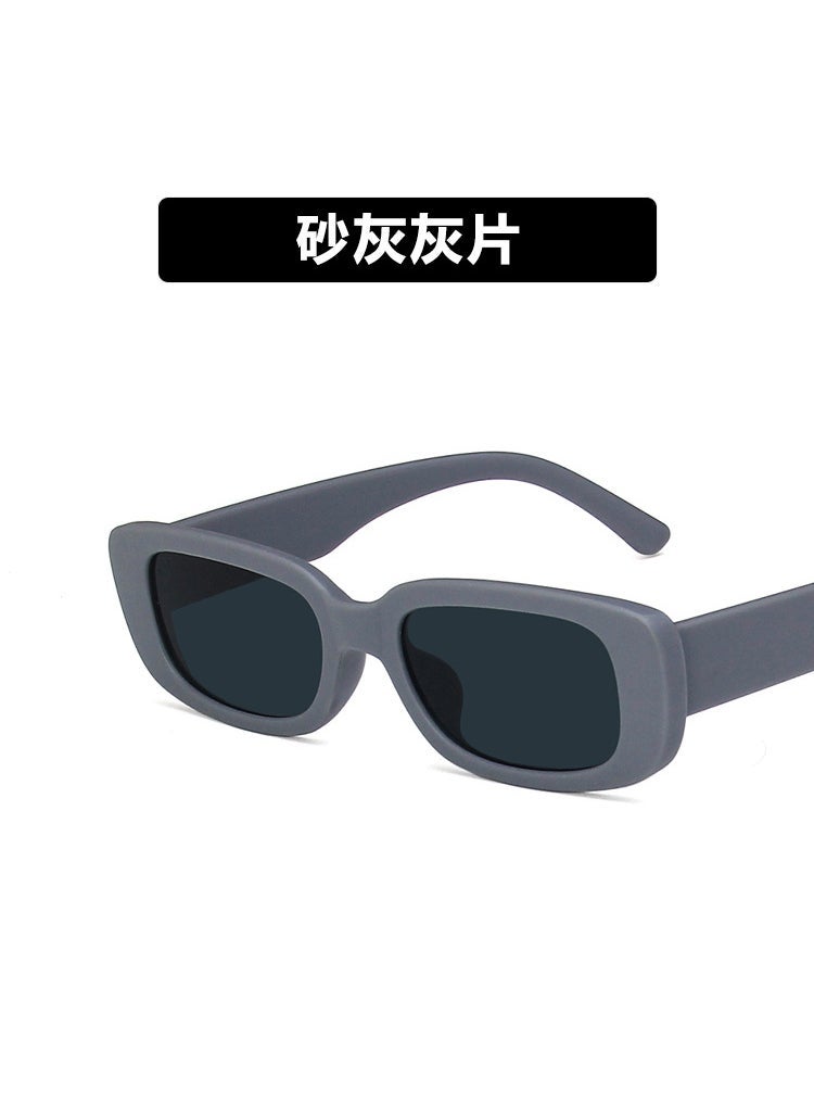 Fashion Rectangle Sunglasses Women 2020 Sand gray sheet