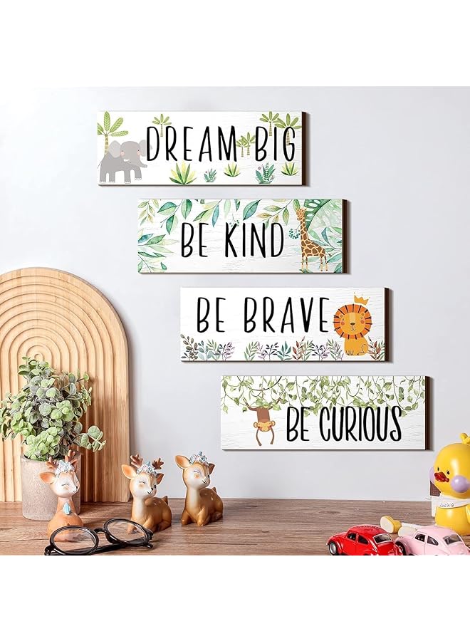 إيروريكس 4 قطع ديكور غرفة نوم الأطفال على شكل غابة سفاري للأطفال الصغار 11 × 3.9 بوصة - Image 2