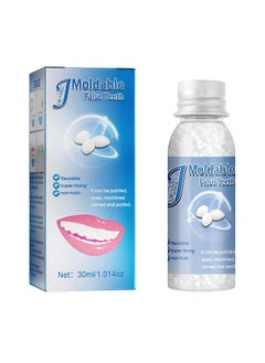 Jaysuing 30ml Moldable False Teeth White Particles Reusable Non-toxic Temporarily Fill Regain Smile Cosplay DIY