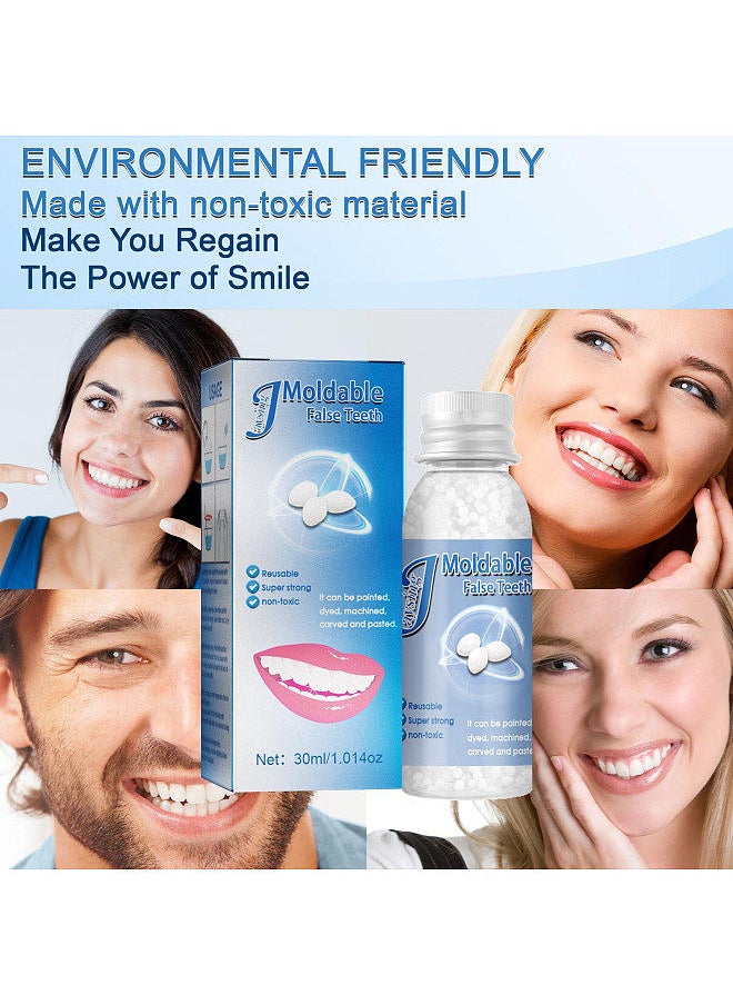 Jaysuing - Jaysuing 30ml Moldable False Teeth White Particles Reusable Non-toxic Temporarily Fill Regain Smile Cosplay DIY - Image 1
