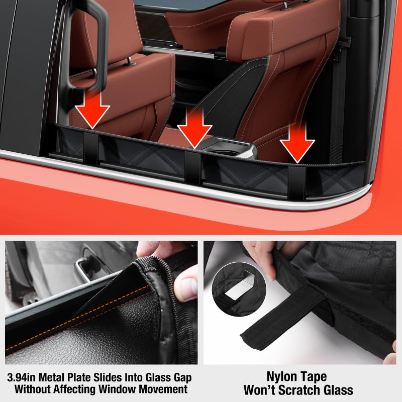 Surfcabin Dog Car Door Protector â€“ 20% Larger Design for Trucks & Large SUVs, Thickened Waterproof Door Panel Covers, Protects Doors from Dog Scratching - Image 2