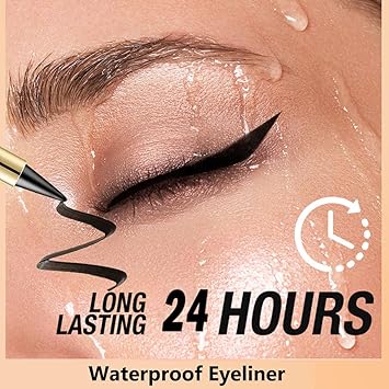 KARLOR Eyeliner Stick waterproof silver dark brown eyeliner pen set 2 pieces creamy eyeliner pen matt quickdrying longlasting waterproof eyeliner cream intensive eyeliner - Image 5