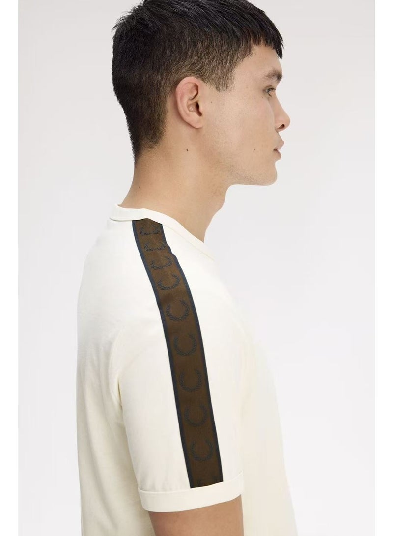 FRED PERRY Men's Short-Sleeve T-Shirt, Minimalist Casual Color-Blocking Trim Half-Sleeve Top - Image 2