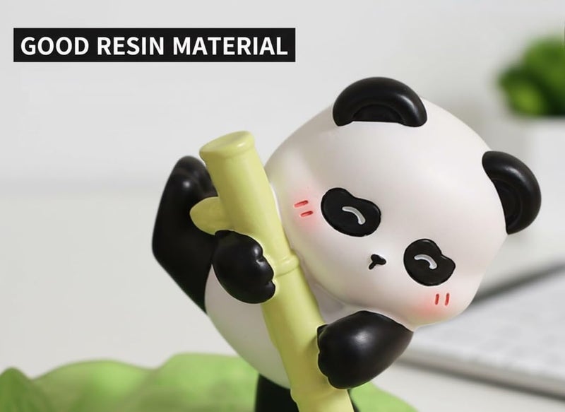 DEOXY Cute Panda Mobile Phone Stand, Resin Desktop Holder for Video Watching, Reading, Home Office Decor - Image 3