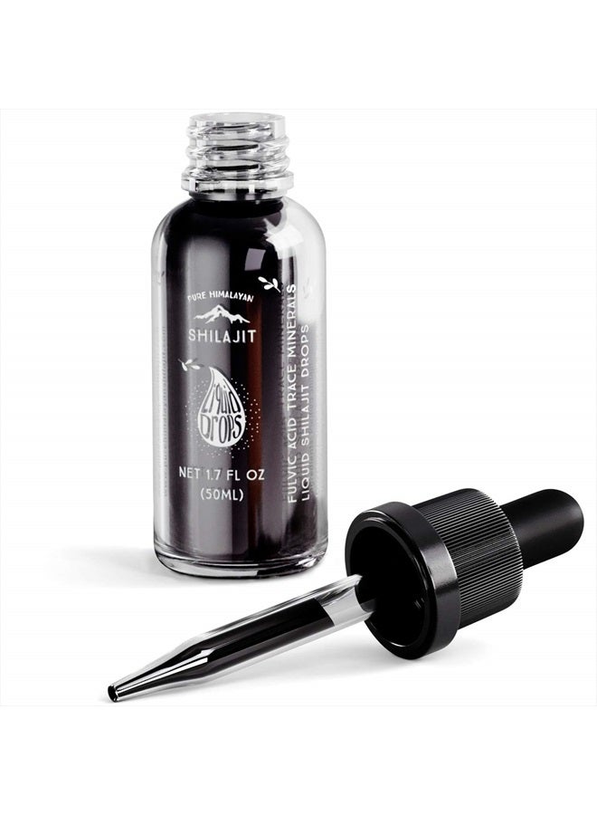 Pure Himalayan Shilajit قطرات سائلة، أصلية ونقية، معادن تتبع طبيعية ومركب حمض الفولفيك (50 مل، عبوة من 1) - Image 1