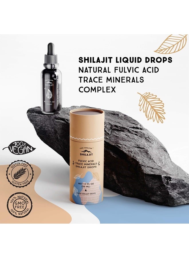 Pure Himalayan Shilajit قطرات سائلة، أصلية ونقية، معادن تتبع طبيعية ومركب حمض الفولفيك (50 مل، عبوة من 1) - Image 2