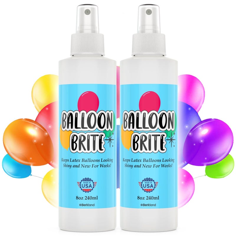 Berkland [2 Pack - 16 oz total] High Shine Spray for Latex Balloons - Balloon Shine for an Elegant Hi Gloss Finish in Minutes - Specially Formulated Balloon Glow Spray Made in USA - Image 1