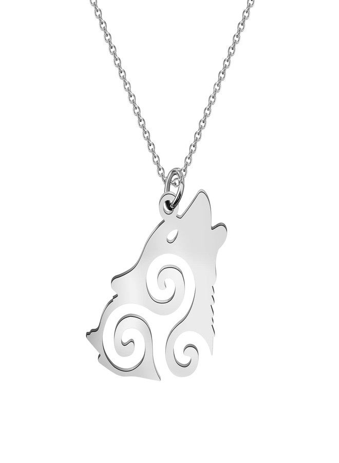 AKTAP Wolf Pendant Necklace W Necklace Symbol Howling Animal Jewelry - Image 1