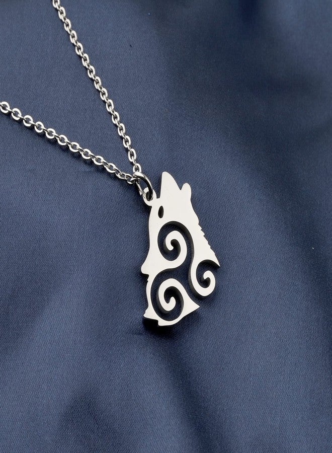AKTAP Wolf Pendant Necklace W Necklace Symbol Howling Animal Jewelry - Image 5