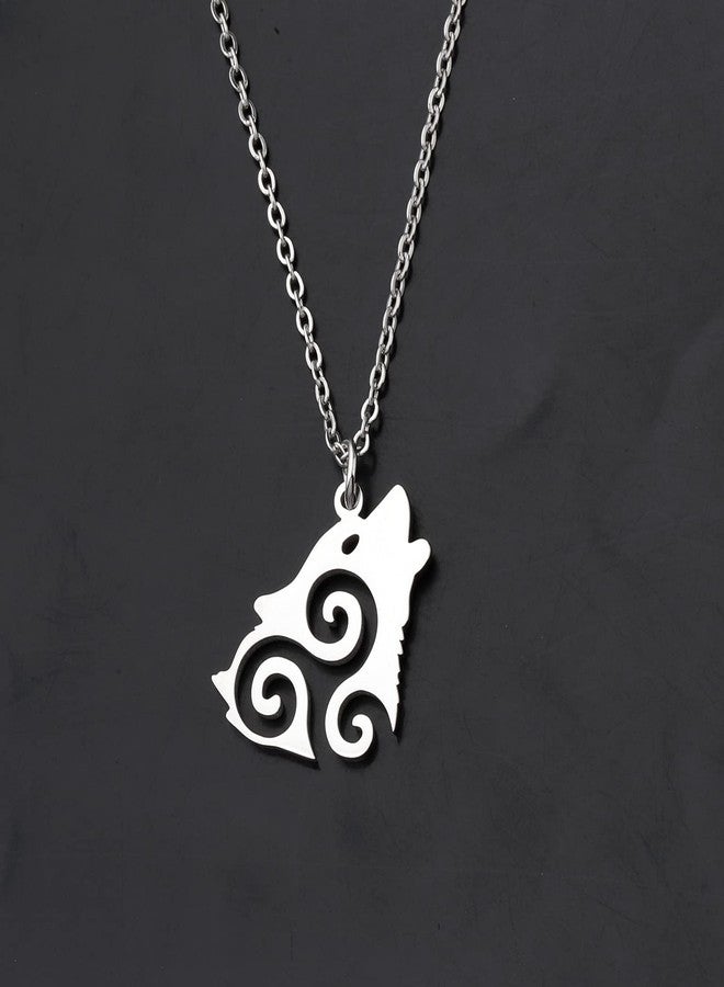 AKTAP Wolf Pendant Necklace W Necklace Symbol Howling Animal Jewelry - Image 3