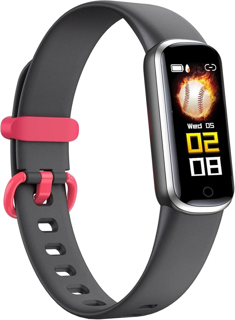 ZONEY Kids Fitness Tracker,Activity Tracker with HR Sleep Monitor,11 Sport Modes Kids Smart Watch with Alarm Clock and Reminder, Step Calories Counter, IP68 Waterproof (Black) - Image 1