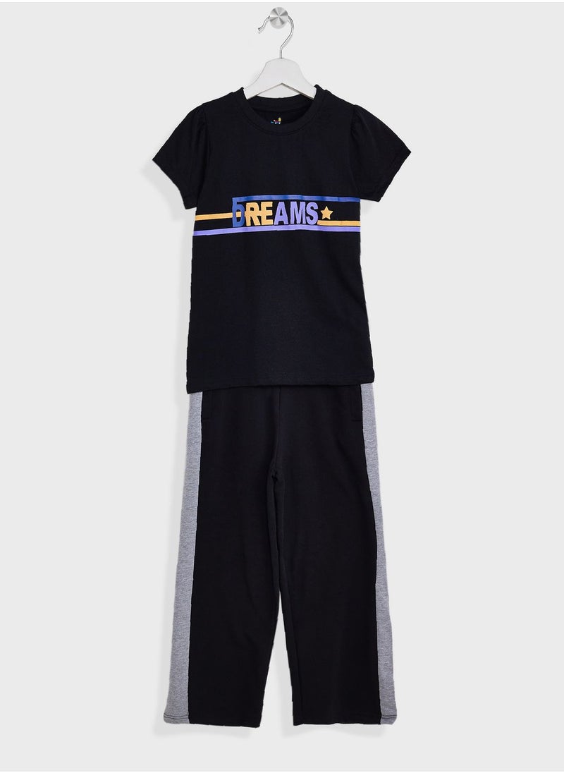 Pinata - Casual T-Shirt & Joggers Set For Girls - Image 1