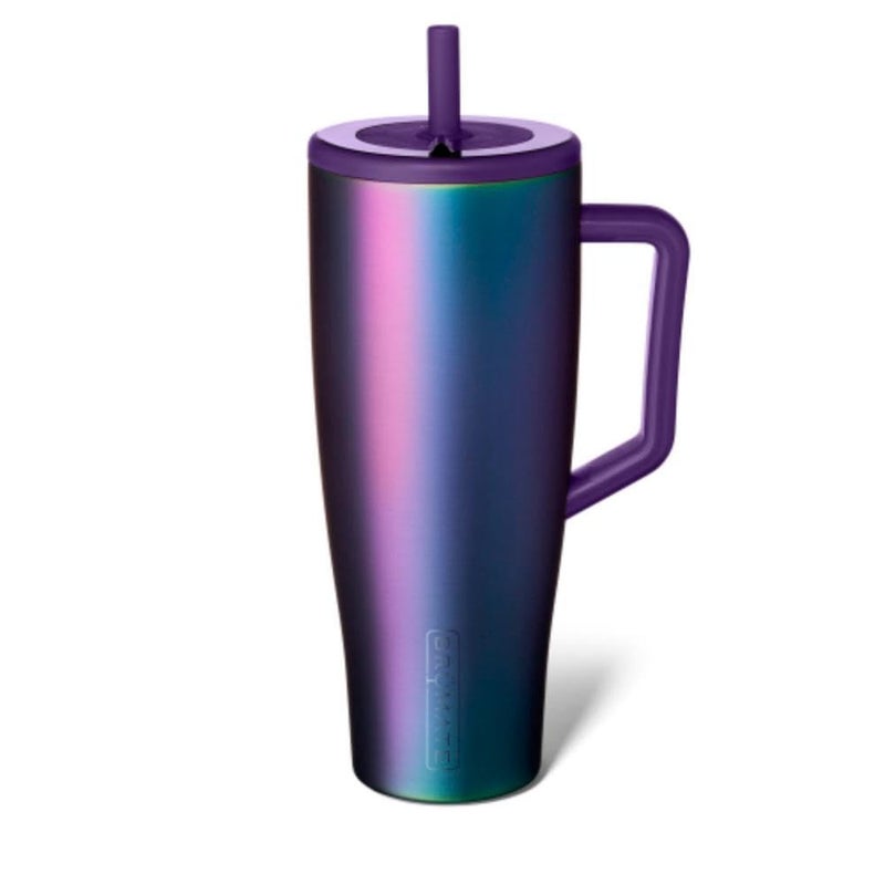 BrÃ¼Mate BrüMate Era 40 oz Tumbler with Handle and Straw | 100% Leakproof Insulated Water Bottle Tumbler with Lid and Flexible SoftSip Straw | Made of Stainless Steel | Cup Holder Friendly | 40oz (Dark Aura) - Image 4