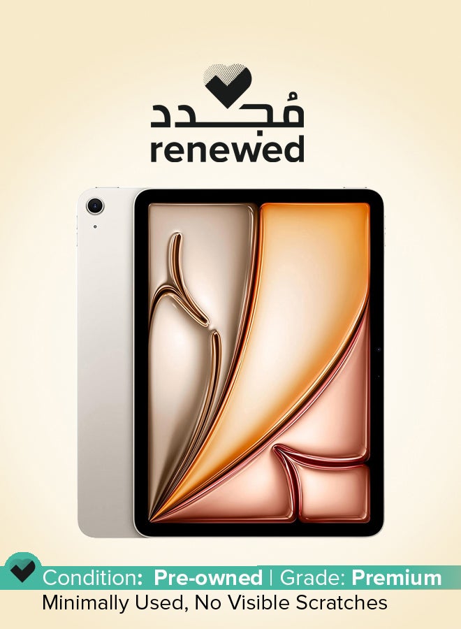 Apple Renewed - iPad Air 2024 (6th Gen) M2 11-Inch 256GB Starlight Wi-Fi - International Version - Image 1