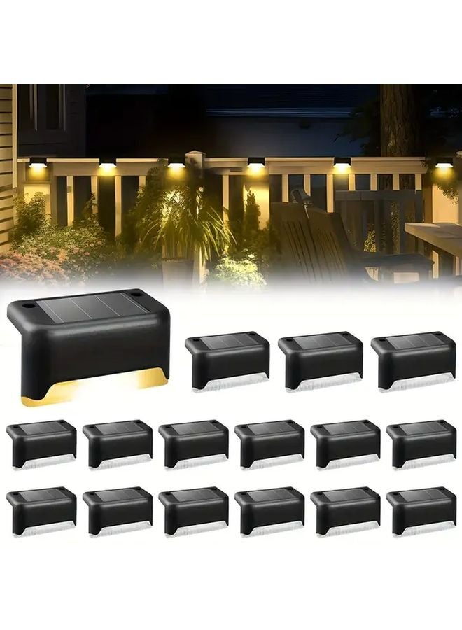 16 Pack Brown Solar LED Outdoor Lights Waterproof Dimmable Garden Decor - Image 3
