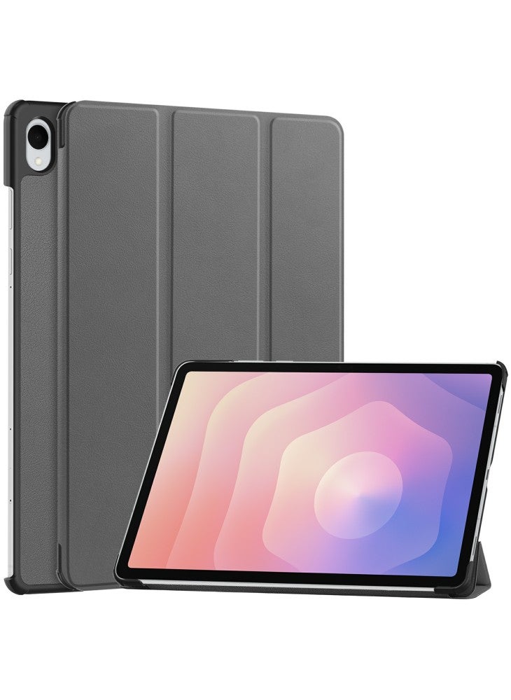 For Samsung Galaxy Tab S11 Case Anti-Drop Leather Stand Tablet Cover - Grey - Image 1