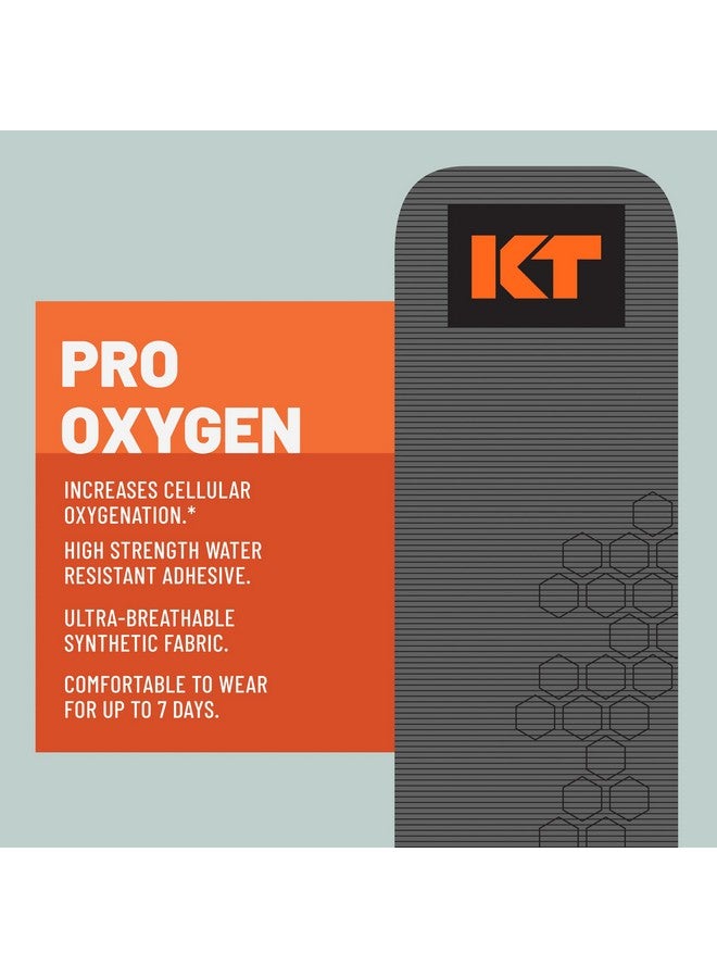 KT Tape Pro Oxygen, Synthetic Kinesiology Athletic Tape with Celliant Technology, 20 Count, 10” Precut Strips, Titanium - Image 4