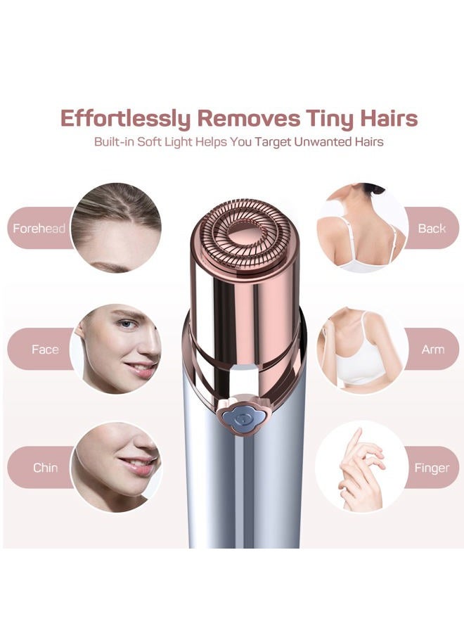 gurelax Face Razors for Women(2024), Gurelax Hair Remover for Face, Painless Facial Hair Removal for Women, Rechargeable Hair Removal Device for Face, Upper Lip, Chin, Included 2 x Replacement Heads - Image 2