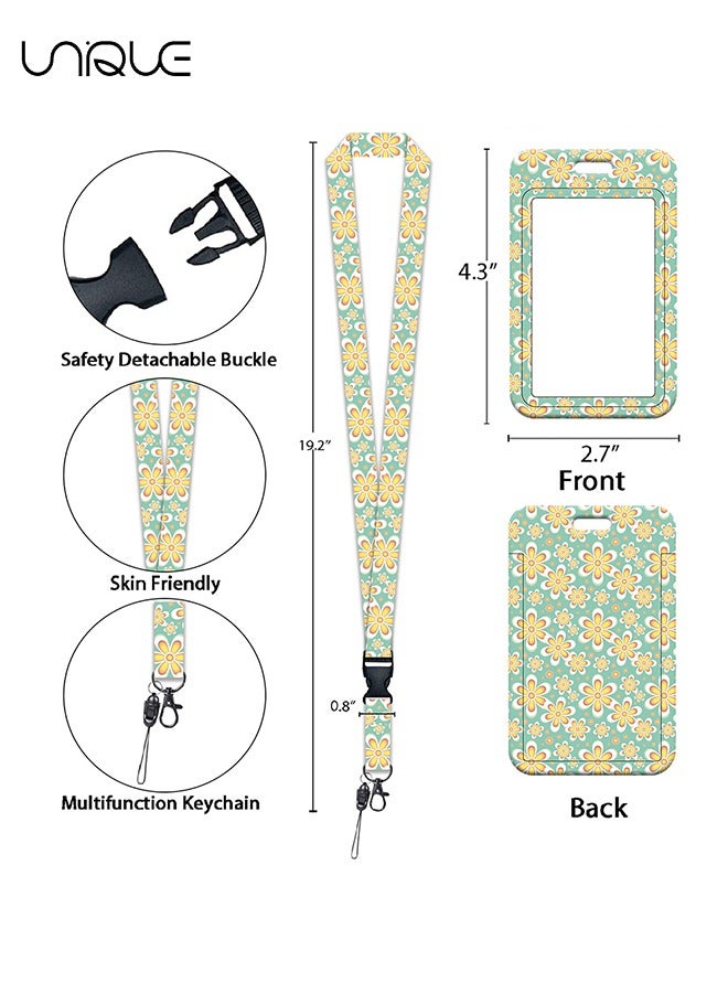 يونيك 3 PCS معرف حامل شارة مع الحبل وقابل للسحب شارة بكرة كليب ، ملهمة بطاقة اقتباس اسم العلامة الحبل عمودي معرف حامي مقاطع باج لممرضة طبيب التمريض طالب مدرس (أخضر) - Image 2