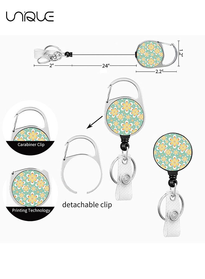 يونيك 3 PCS معرف حامل شارة مع الحبل وقابل للسحب شارة بكرة كليب ، ملهمة بطاقة اقتباس اسم العلامة الحبل عمودي معرف حامي مقاطع باج لممرضة طبيب التمريض طالب مدرس (أخضر) - Image 3