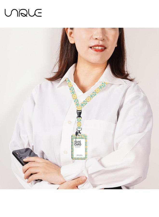 يونيك 3 PCS معرف حامل شارة مع الحبل وقابل للسحب شارة بكرة كليب ، ملهمة بطاقة اقتباس اسم العلامة الحبل عمودي معرف حامي مقاطع باج لممرضة طبيب التمريض طالب مدرس (أخضر) - Image 4
