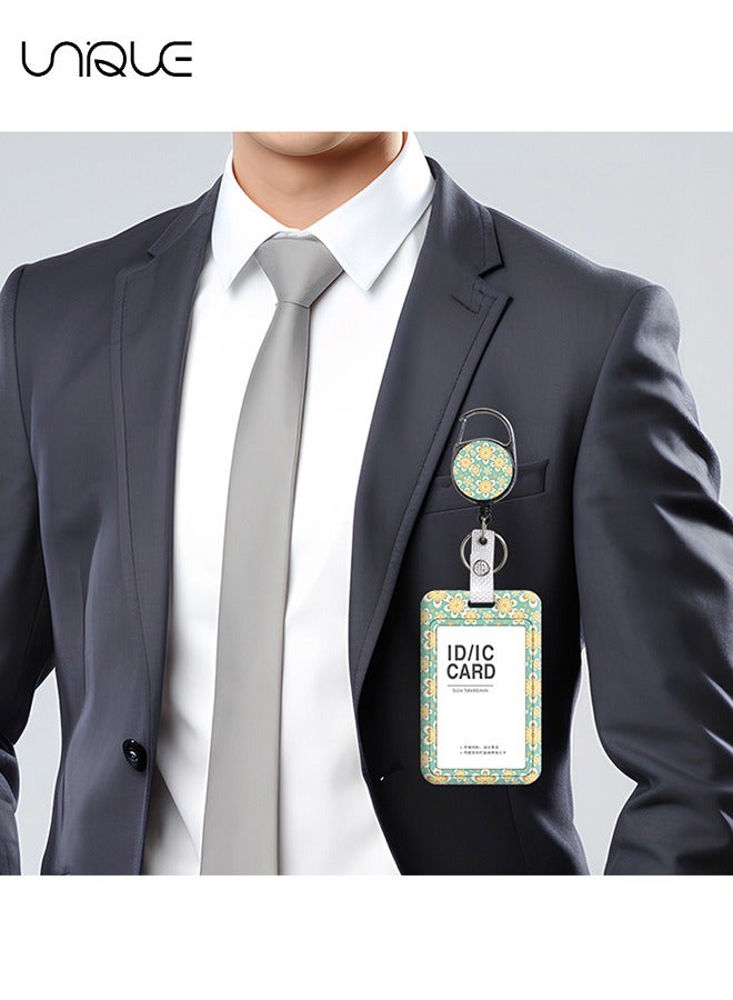 يونيك 3 PCS معرف حامل شارة مع الحبل وقابل للسحب شارة بكرة كليب ، ملهمة بطاقة اقتباس اسم العلامة الحبل عمودي معرف حامي مقاطع باج لممرضة طبيب التمريض طالب مدرس (أخضر) - Image 5