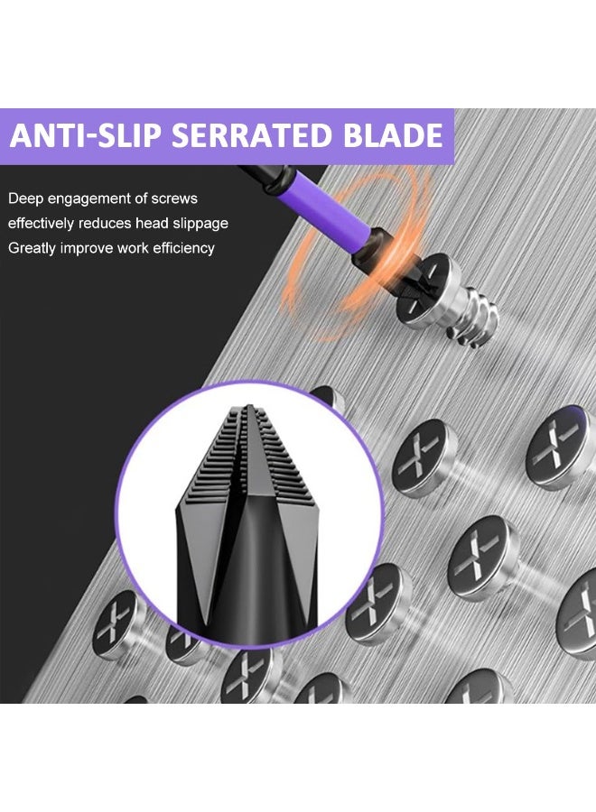 شابية 12 قطعة مفك براغي فيليبس مغناطيسي D1 - مضاد للصدمات، وصلابة عالية، غير قابل للانزلاق، مقاوم للصدمات، رؤوس مفك براغي دقيقة بحافة مسننة لمفكات البراغي الكهربائية (القاعدة غير متضمنة) - Image 4