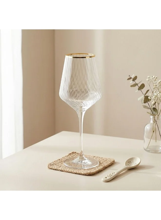 DANUBE HOME Rakle Stem Glass Set 4Pc 435ml Elegant Wine Glasses