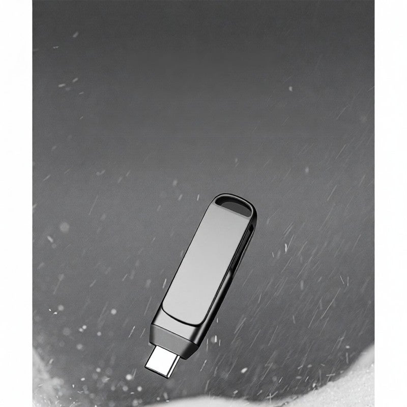 محرك أقراص فلاش USB 3.1 Type-C بسعة 64 جيجابايت فضي - محرك مزدوج لتخزين الهاتف والكمبيوتر - سرعة قراءة 130 ميجابايت/ثانية - هيكل معدني متين للنسخ الاحتياطي عبر الهاتف المحمول - Image 3