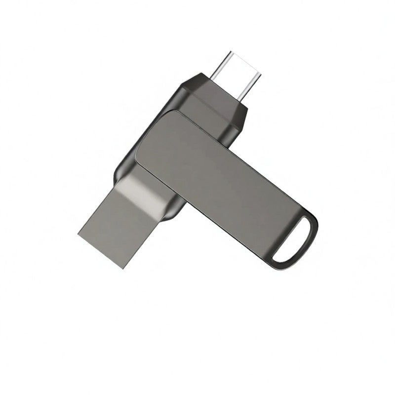 محرك أقراص فلاش USB 3.1 Type-C بسعة 64 جيجابايت فضي - محرك مزدوج لتخزين الهاتف والكمبيوتر - سرعة قراءة 130 ميجابايت/ثانية - هيكل معدني متين للنسخ الاحتياطي عبر الهاتف المحمول - Image 1