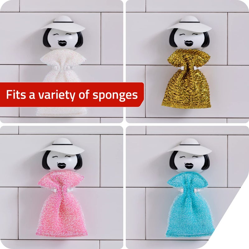 Peleg Design Mrs. Sponge Kitchen Sponge Holder - Plastic Dish Sponge Holder for Kitchen Sink  Dries All Types of Sponges - Kitchen Sink Organizer  Decor  and Unique Gift Idea - Sponge Included - Image 4