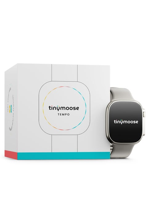 Smartwatch Tempo With Advanced Health Features / Heart Monitoring / 100+ Sport Modes / IP68 Waterproof / SPO2 / GPS / Bluetooth Calling / ِHD AMOLED Display / 15 day Battery Life - Moonstone Silver