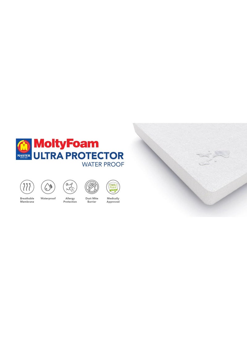 MoltyFoam Master MoltyFoam Ultra Water Proof Mattress Protector Noiseless Ultra Soft Breathable Machine Washable Easy To Clean  - Image 5